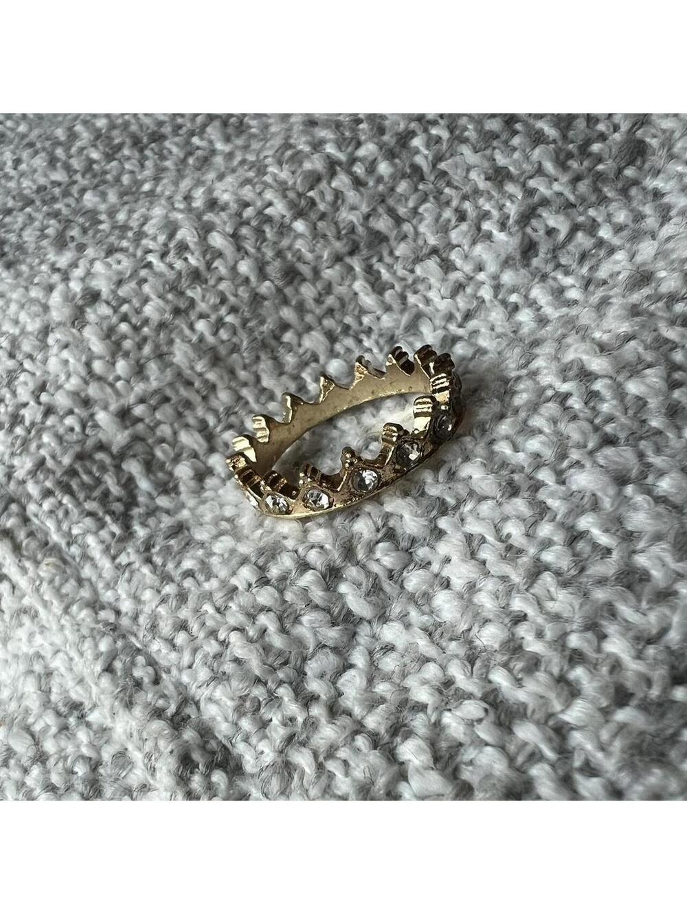 Women's Gold Tone Crown Ring
